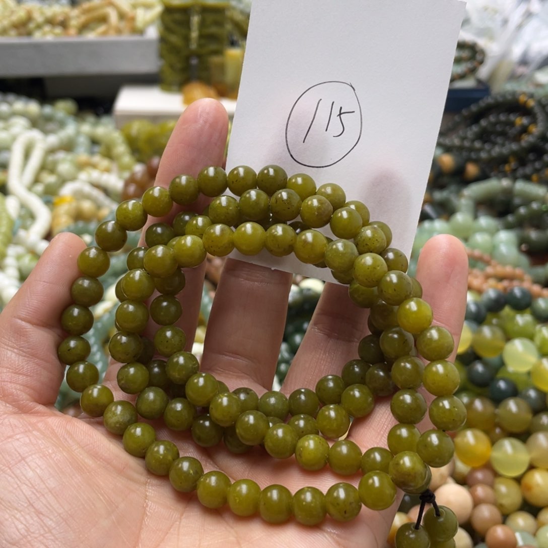 蛇纹石玉手链未镶嵌