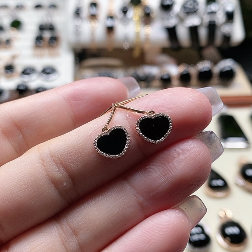 【闪购商品】翡翠耳饰18K金镶嵌缅甸翡翠