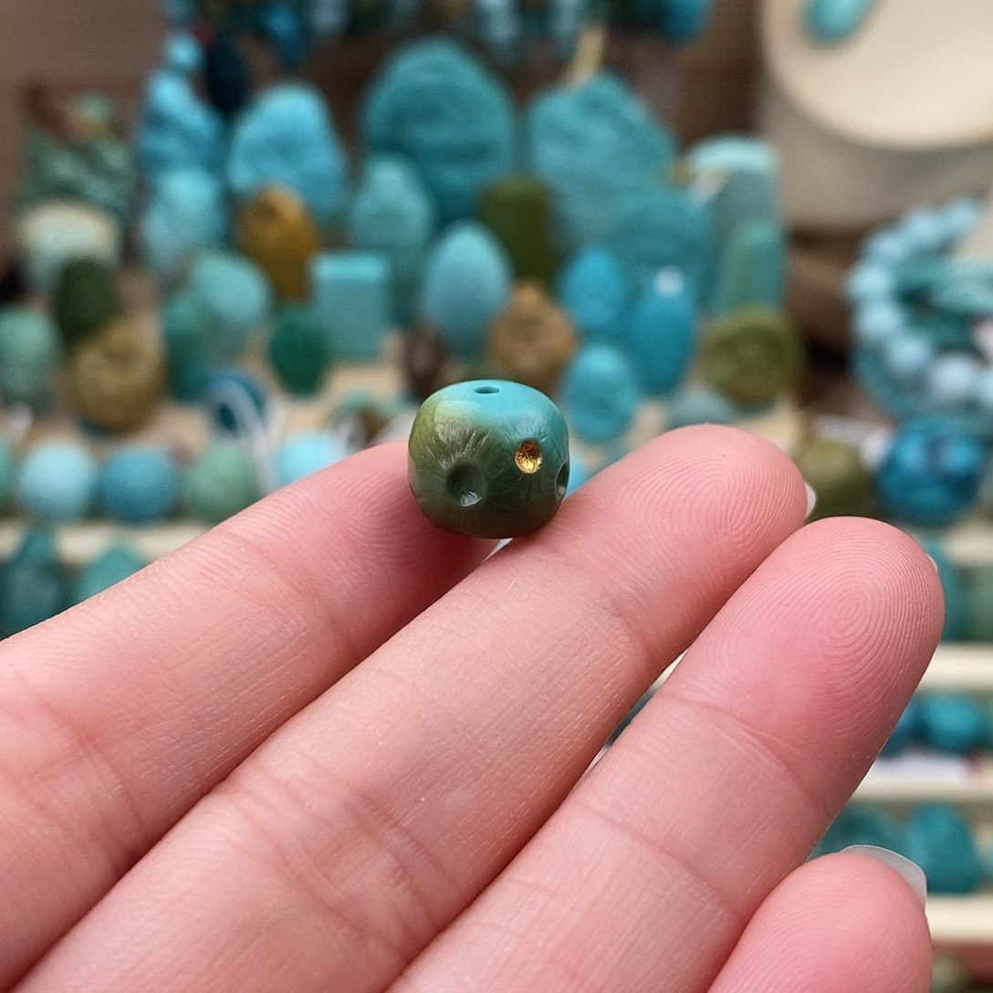 未镶嵌绿松石珠宝奇石11*10