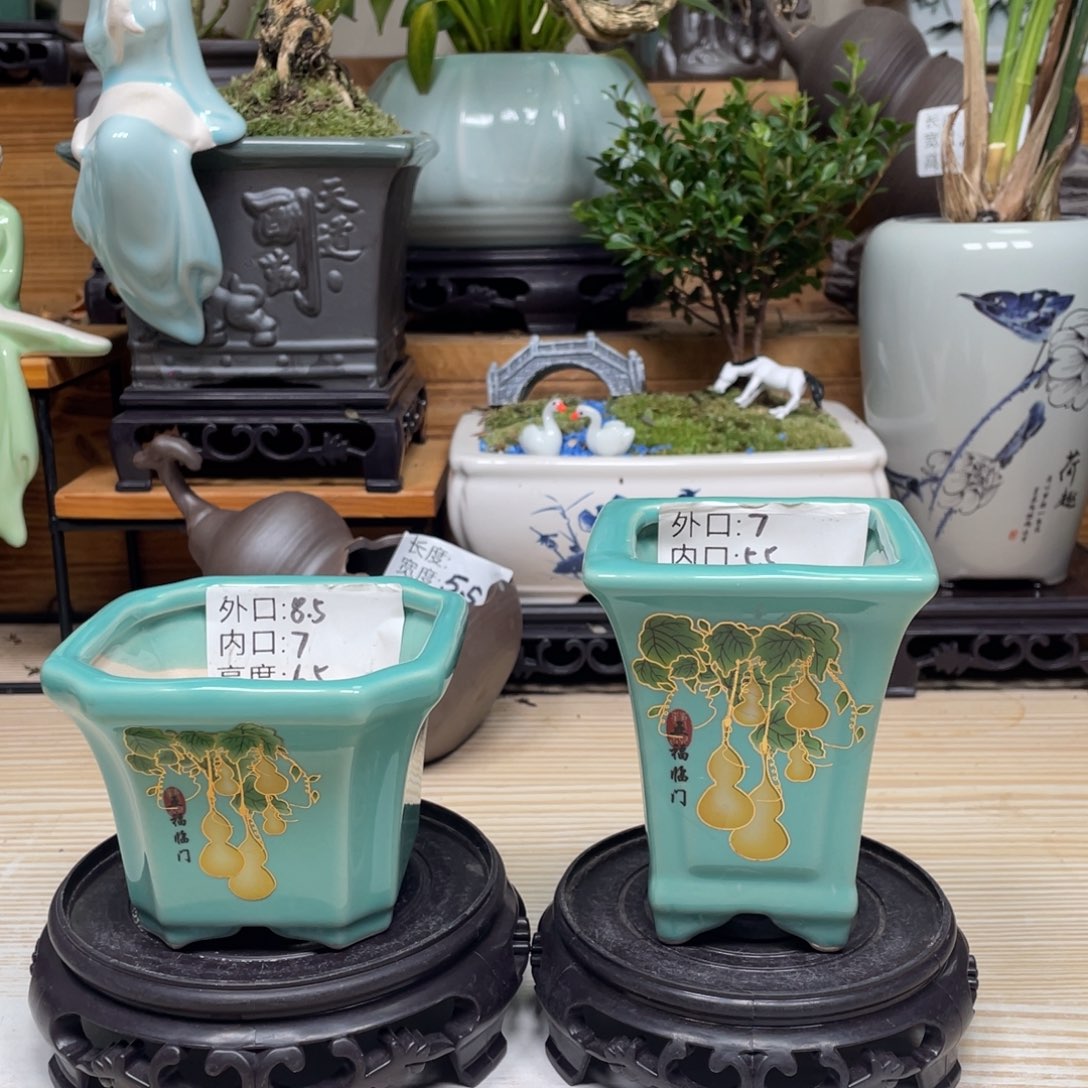 紫砂花盆陶瓷艺术花盆陶瓷