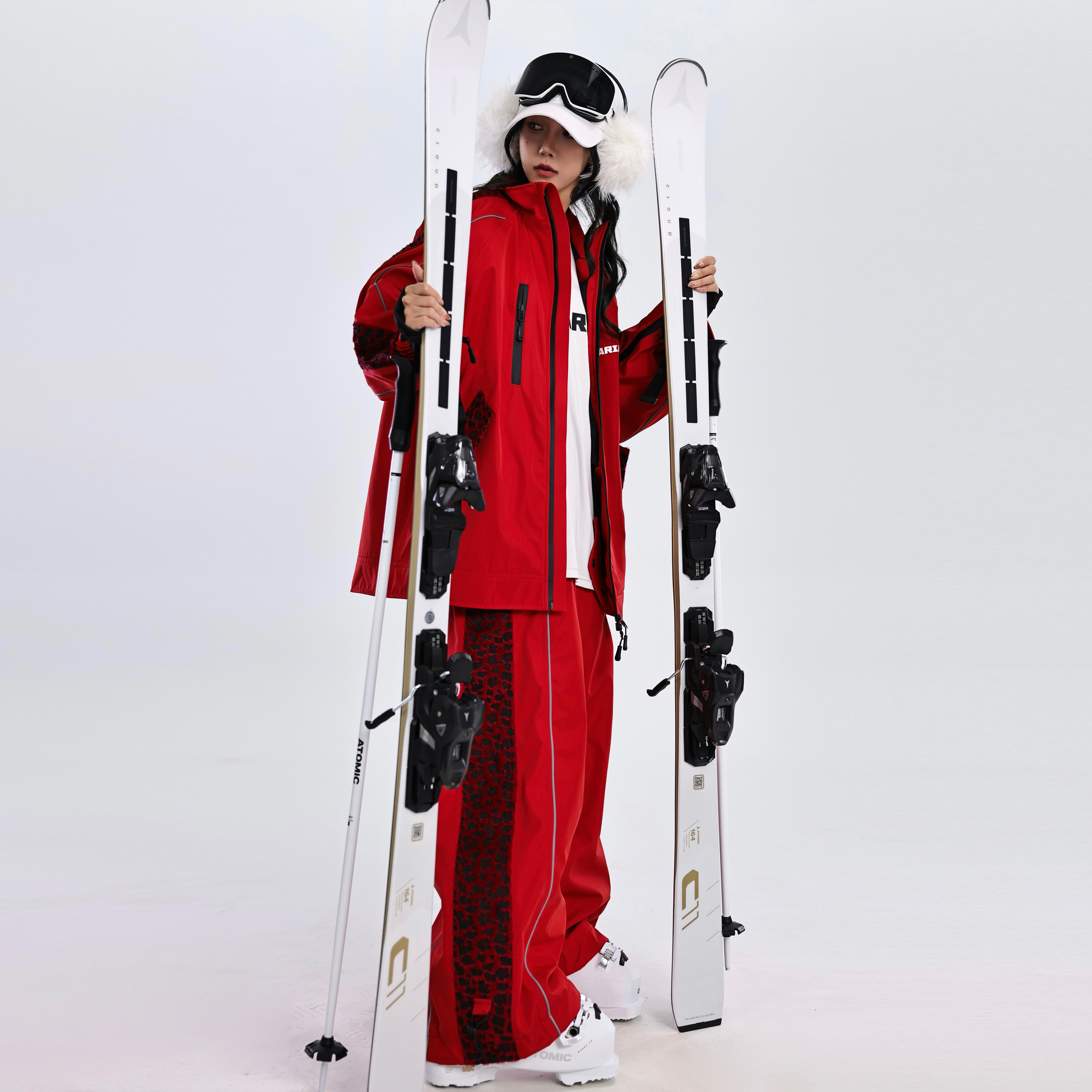 ZACHARIAH【赤红顽皮豹】滑雪服女单板双板防水透气滑雪衣裤套装