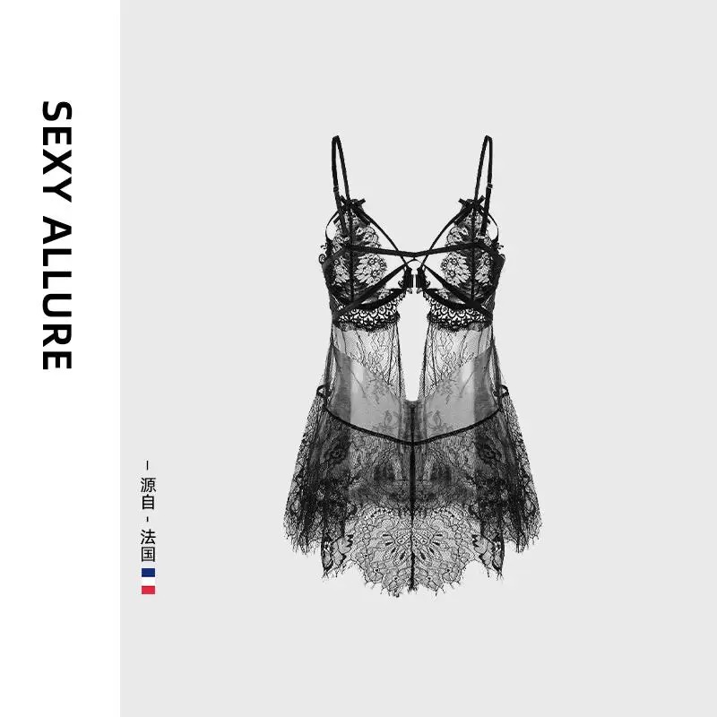 睡袍套装薄款家居服美背睡衣蕾丝