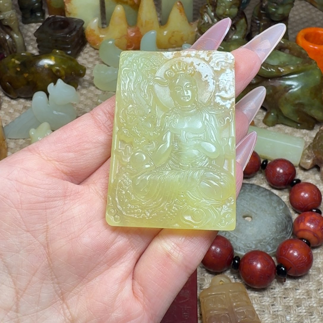 吊坠白玉菩提挂件