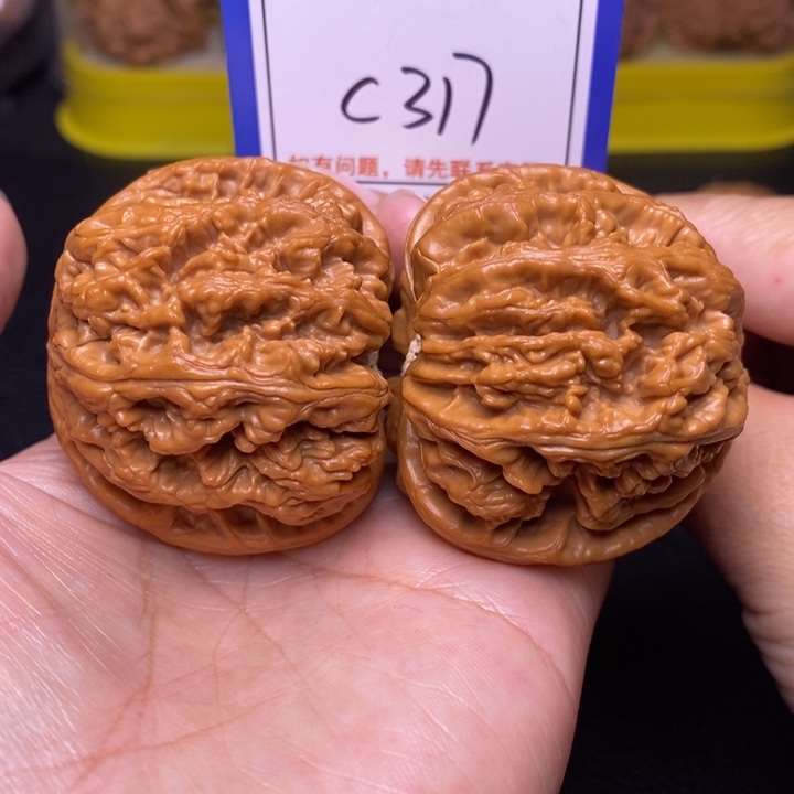 永***）把件文玩核桃47➕粗筋c317