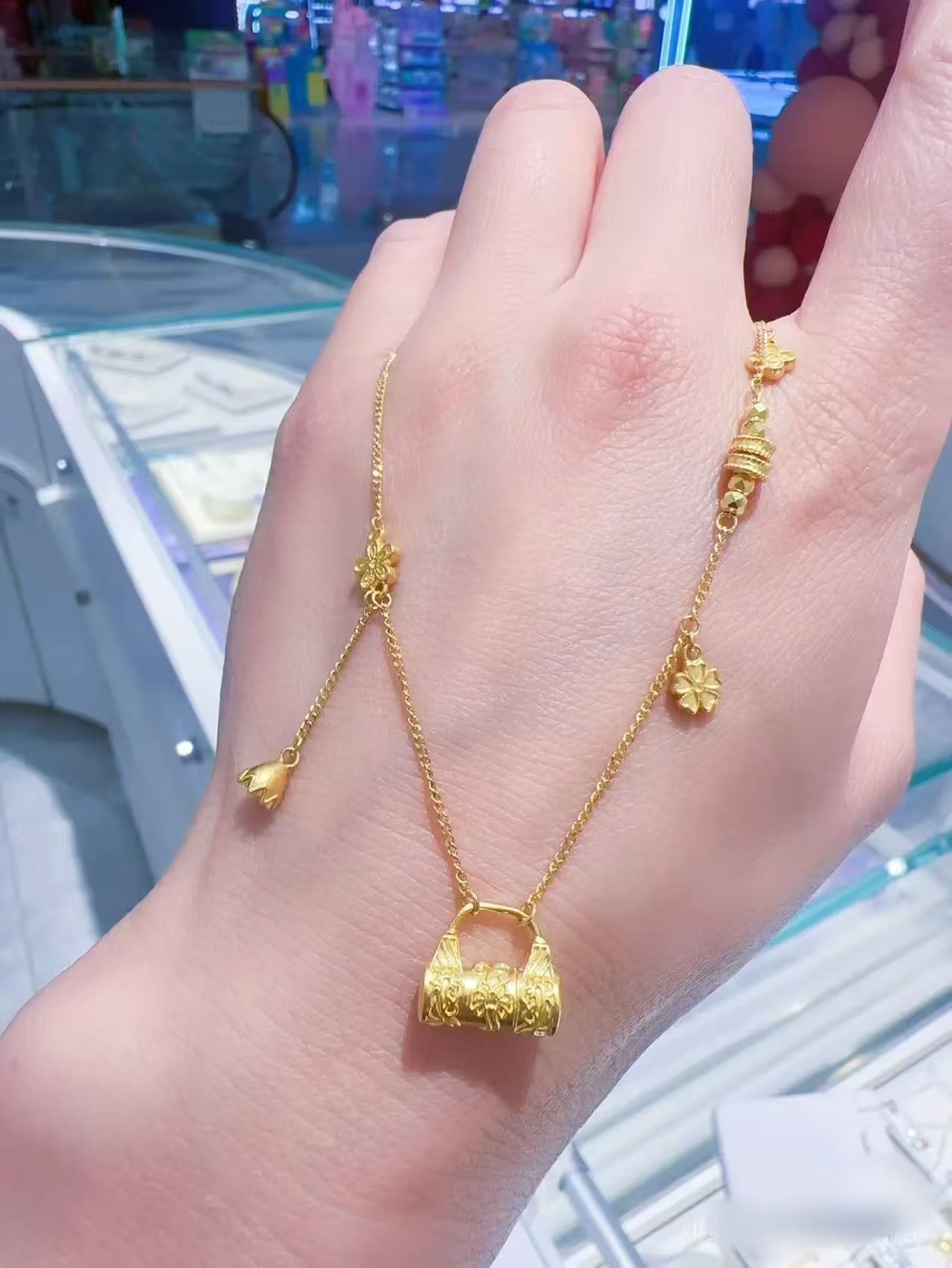 《张瑞福珠宝》足金 喜上眉梢小清新/网红爆款/套链 