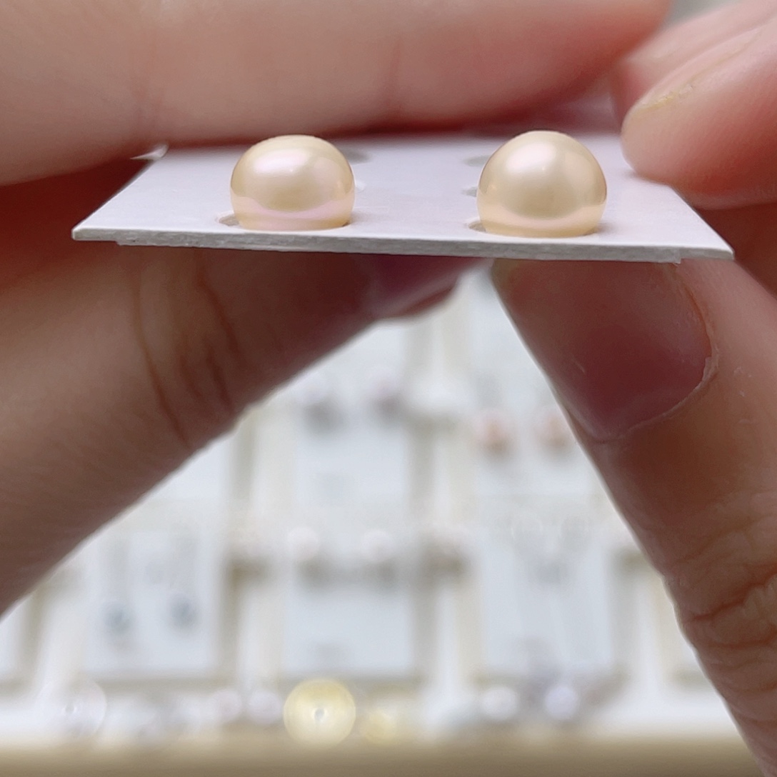 孞***琞银S925镶嵌淡水珍珠耳饰