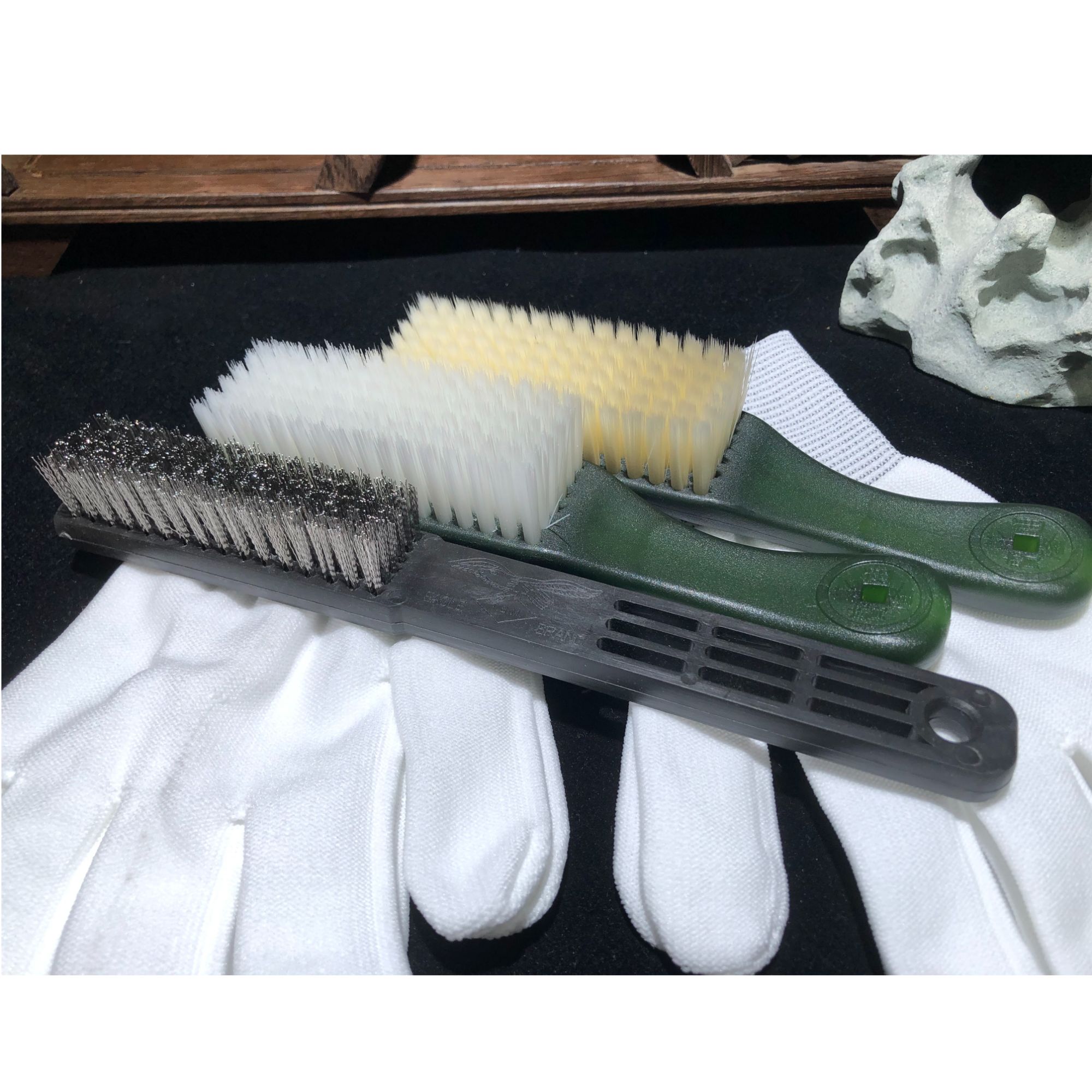 核瓷社甄选打底清理盘刷组合套装（软硬纳米刷+软钢丝刷+纳米手套）