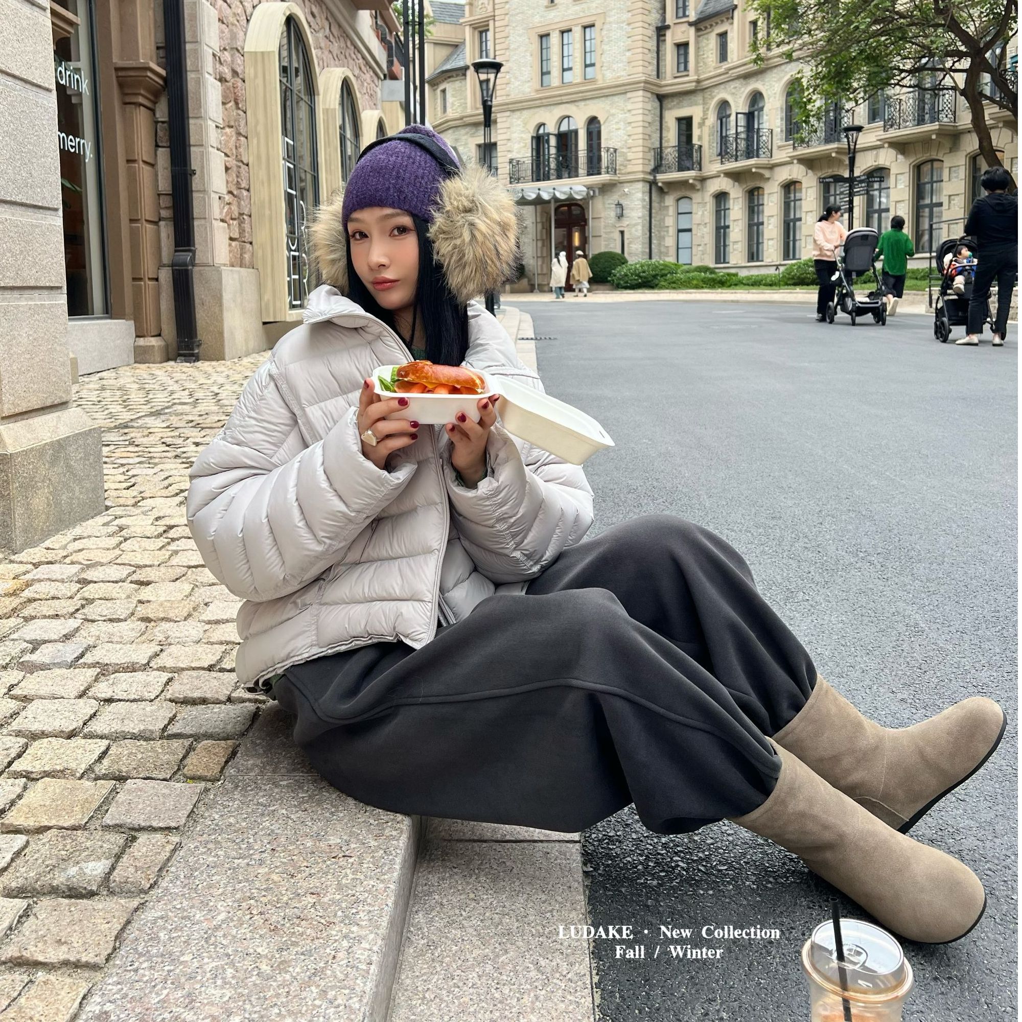 鑫燃KIKI 韩系秋冬复古百搭圆头瘦瘦靴 AC66888 MDG