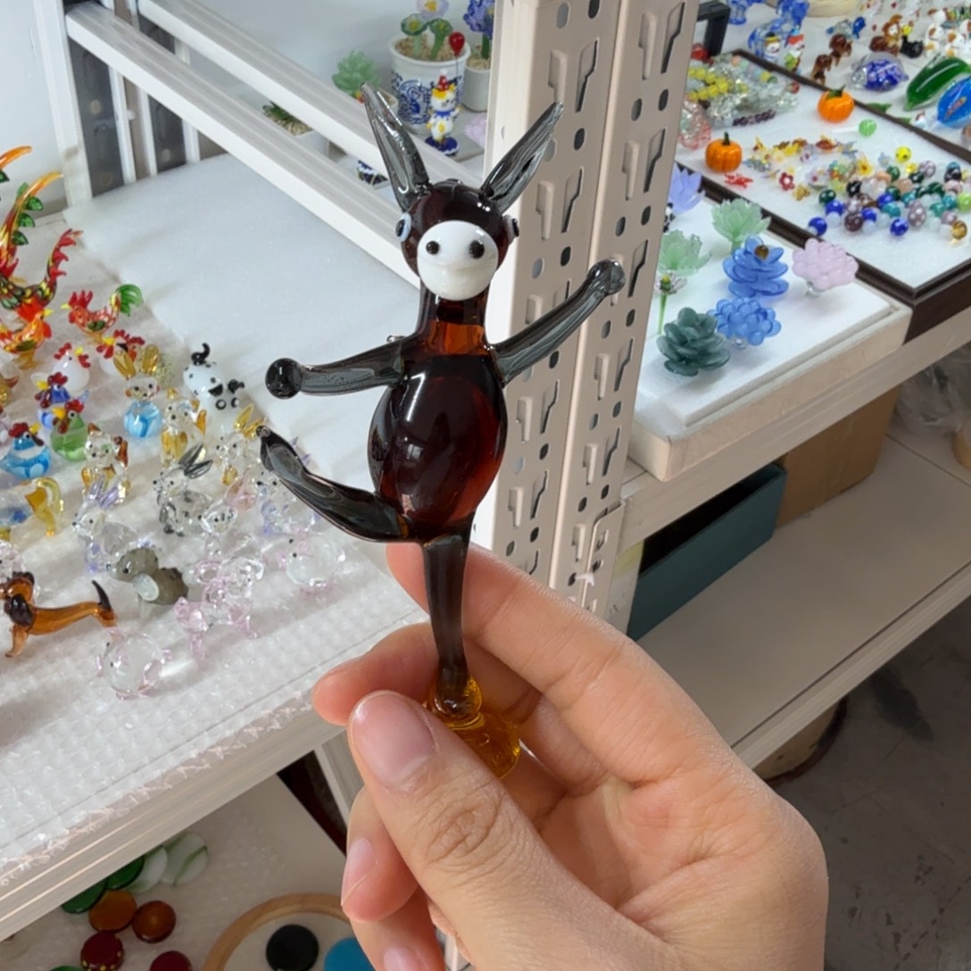 手工艺品琉璃功夫驴