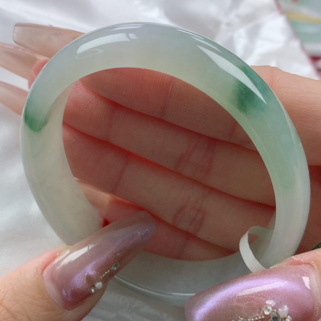 未镶嵌手镯翡翠缅甸天然翡翠A货55.7贵妃