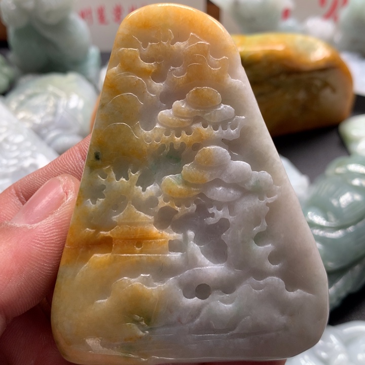 翡翠未镶嵌颈饰保真天然a货翡翠