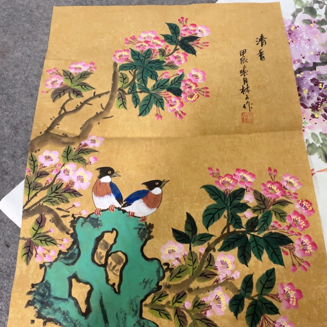 国画国画作品画心一张