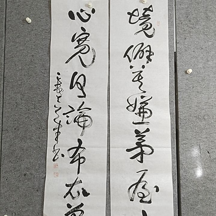 书法宋秉民书法。四尺对开