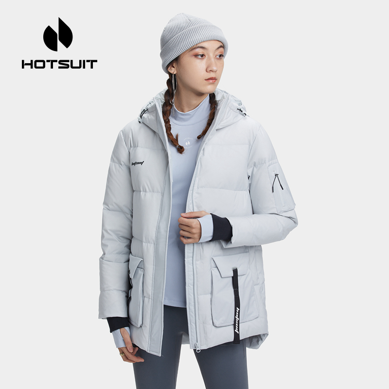 HOTSUIT/后秀冬季女中长款蓬松厚连帽防风防水61461 0816