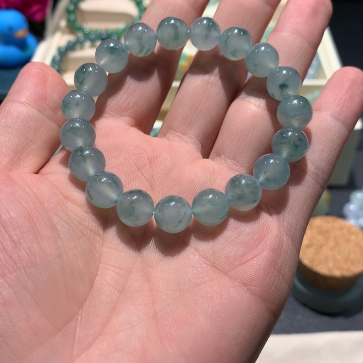 翡翠手链未镶嵌天然缅甸A货翡翠