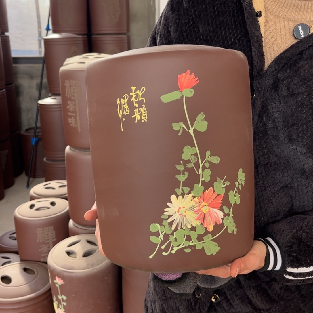 紫砂茶叶罐10-12 饼茶叶罐