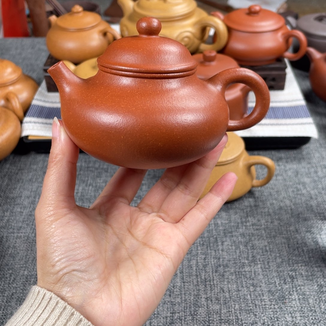 紫砂茶壶40目红降坡200容天全手