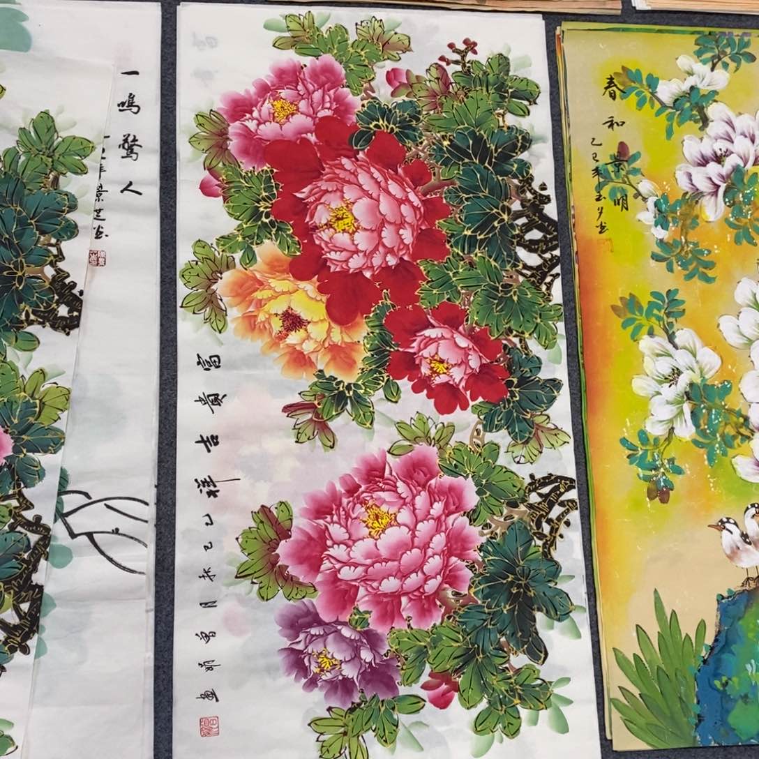 国画尺寸100✖️50三尺精品手绘画