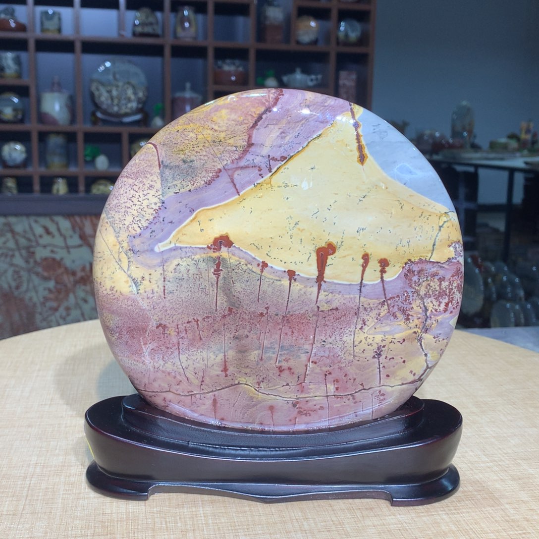 紫砂广西国画石摆件，观赏收藏