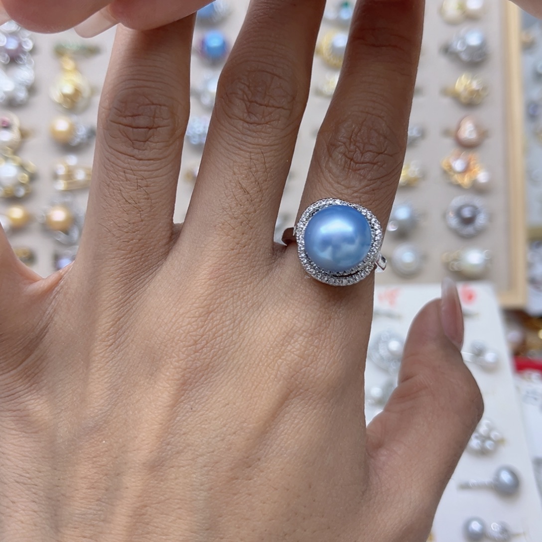 安***饶合金淡水珍珠戒指