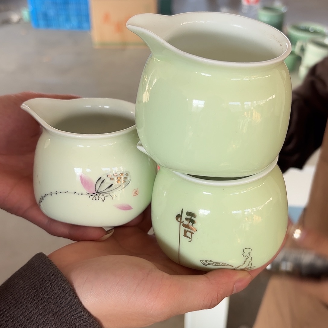 龙泉云间青瓷小米茶器