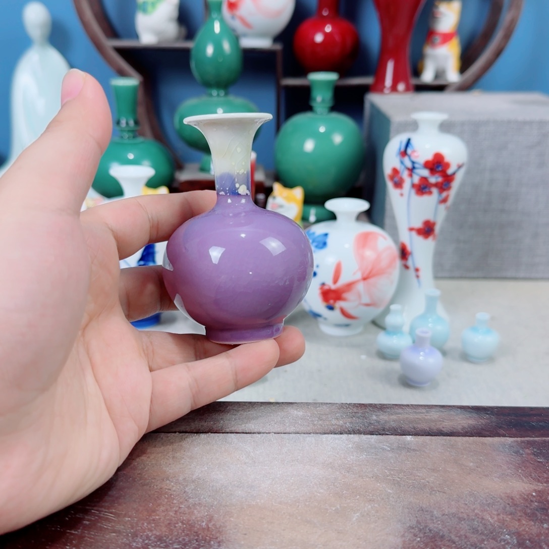 陶瓷手工小花器摆件
