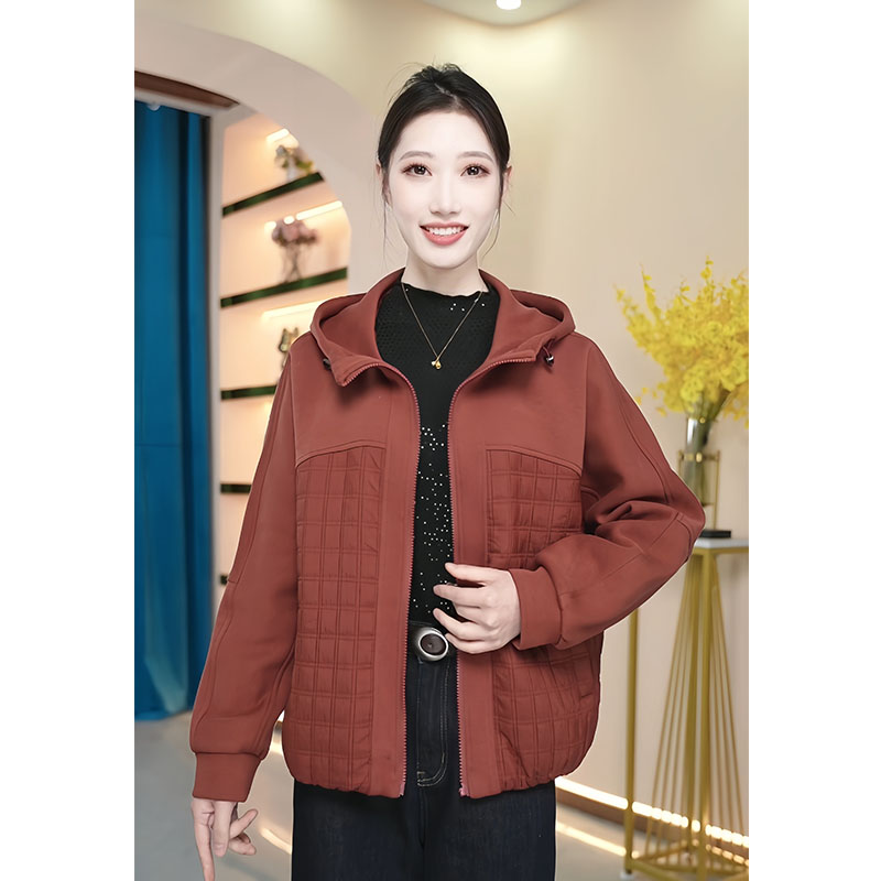 【KL-C05】2025年新款春款妈妈休闲保暖时尚气质款轻薄外套女短款