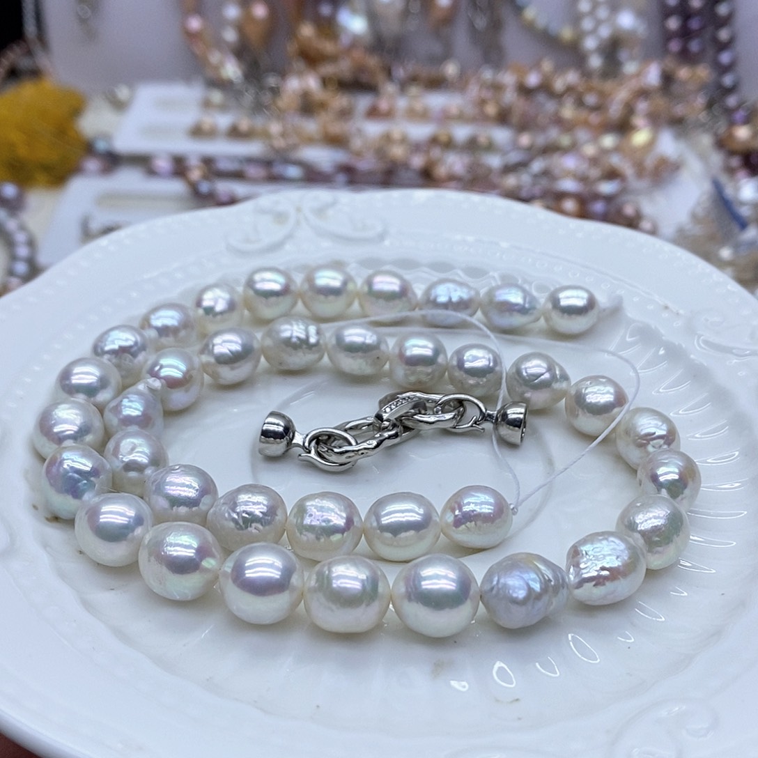 颈饰合金淡水珍珠