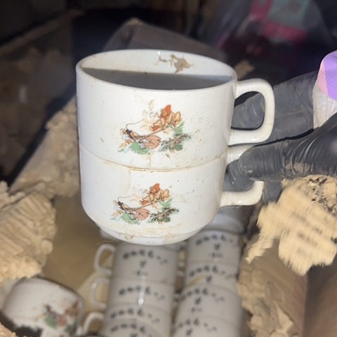 瓷片介意慎拍黑印开片57