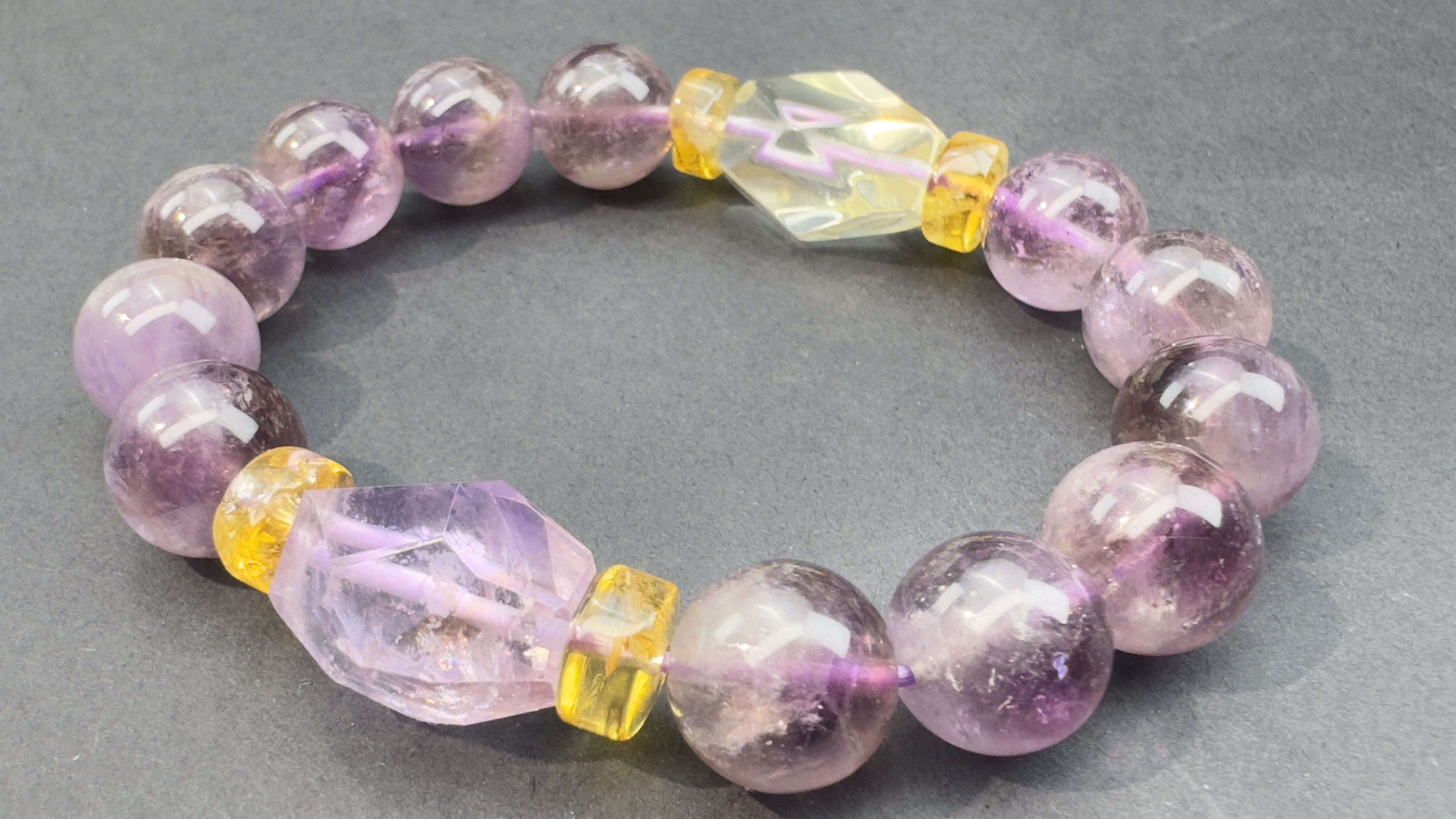 天然巴西  紫极光23水晶  手串