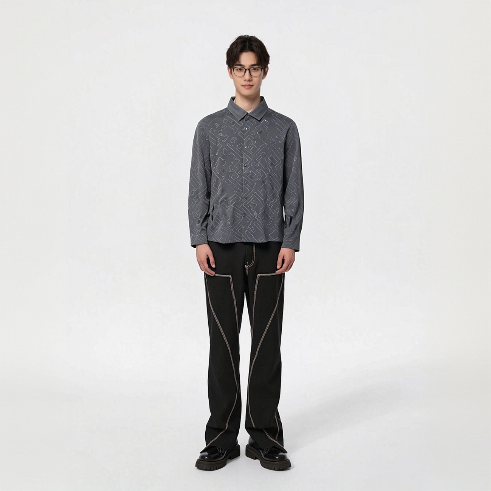 男款时尚休闲百搭衬衫680329