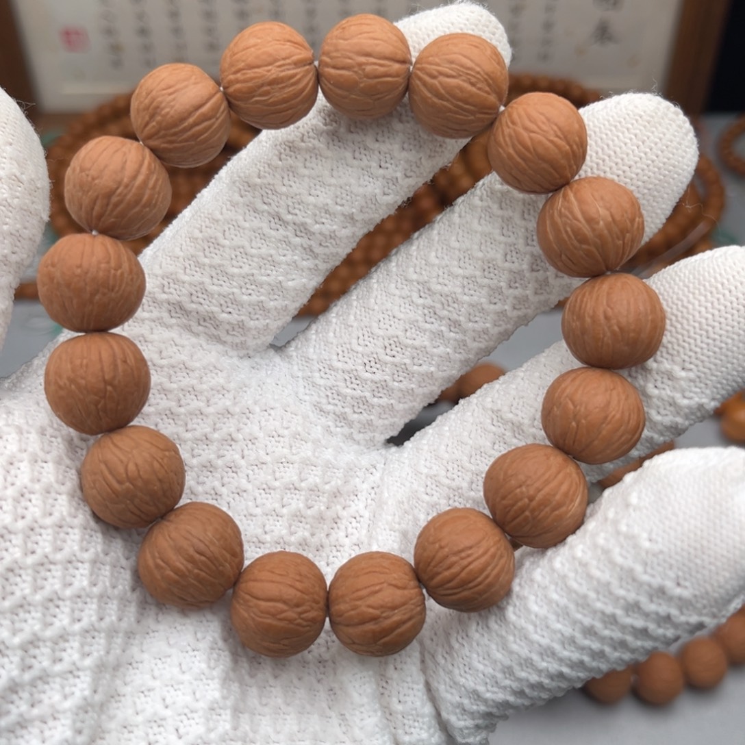 猴头核桃手串原皮原色未修 凤羽15mm