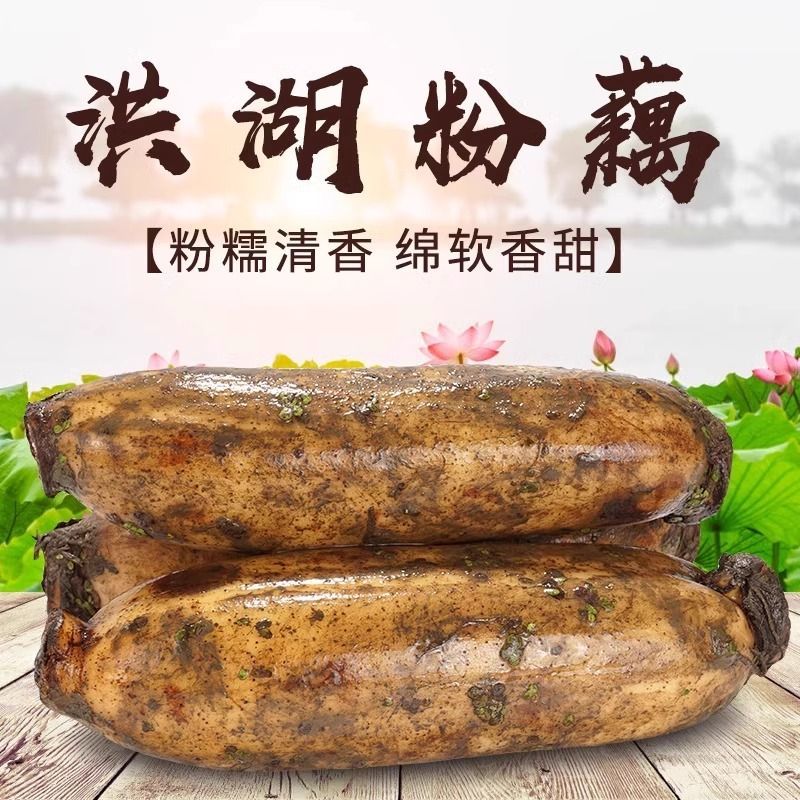 湖北特产正宗洪湖新鲜九孔粉藕可煲汤可做红藕糯米藕