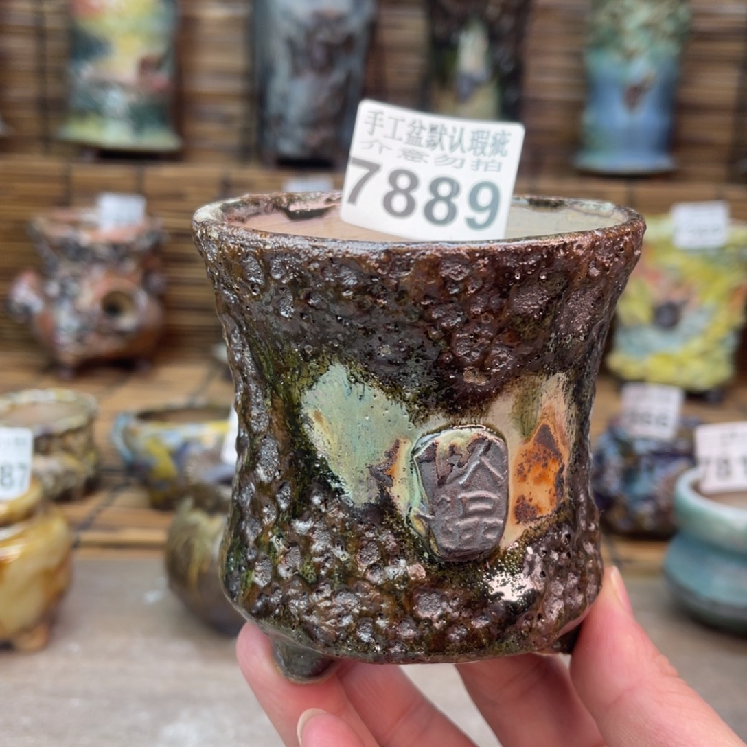 手工花盆默认瑕疵完美者勿拍
