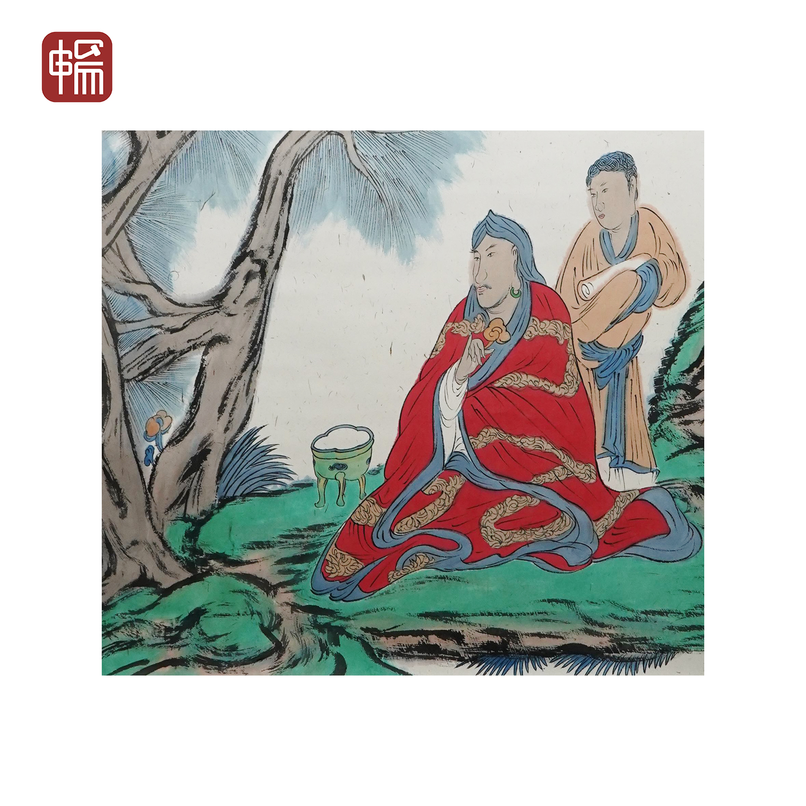 ZR035  2015年作《深山采芝图》65*64（3.74） 纸本立轴  YM