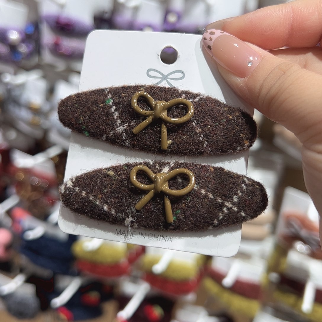 非金属咖色蝴蝶结掰掰