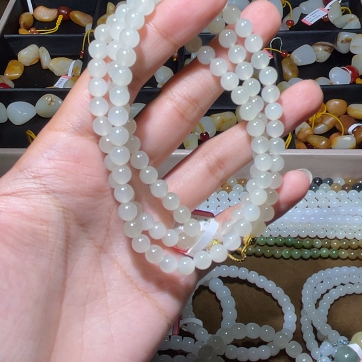 和田玉未镶嵌手链