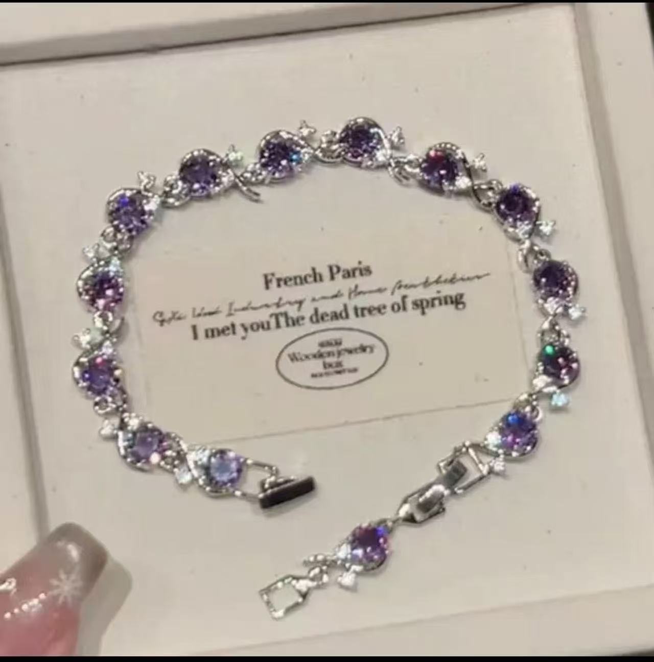 高奢镶满锆手链（高货过检测笔) 