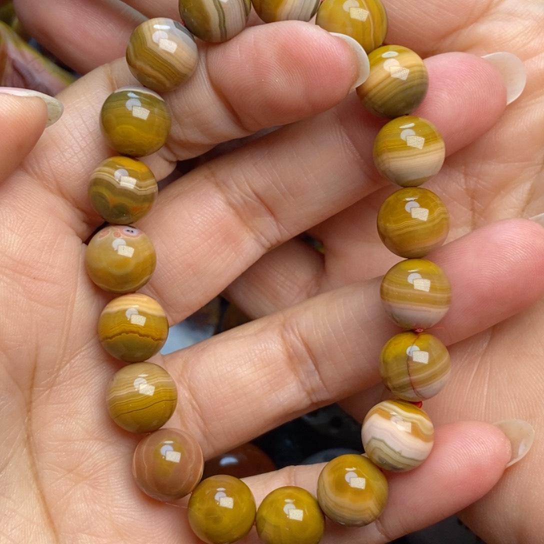 玛瑙/玉髓手链未镶嵌战国红