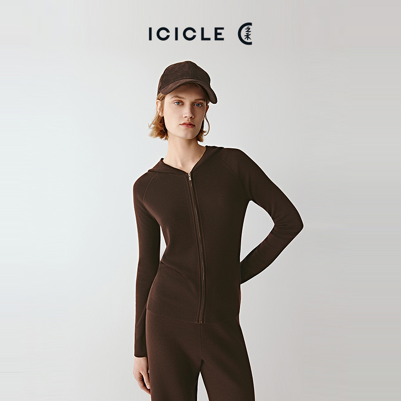 【9.17上新】ICICLE之禾25早秋新品细支环保养殖羊毛针织开衫0284