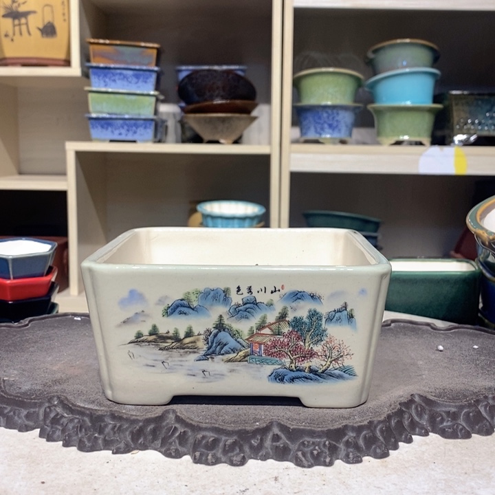 紫砂花盆瑕疵7.5-15。。。不平火烈