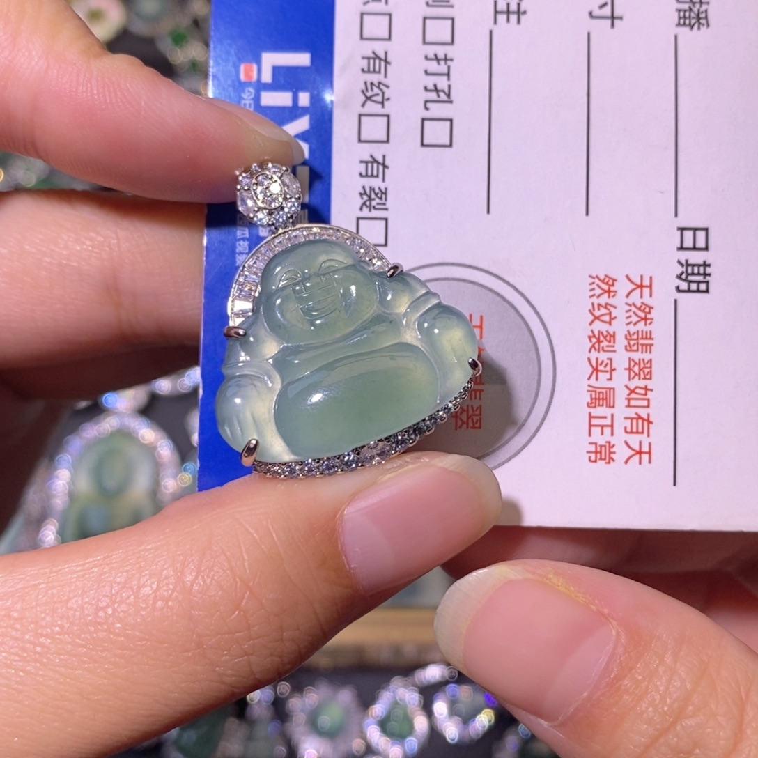 翡翠未镶嵌颈饰天然