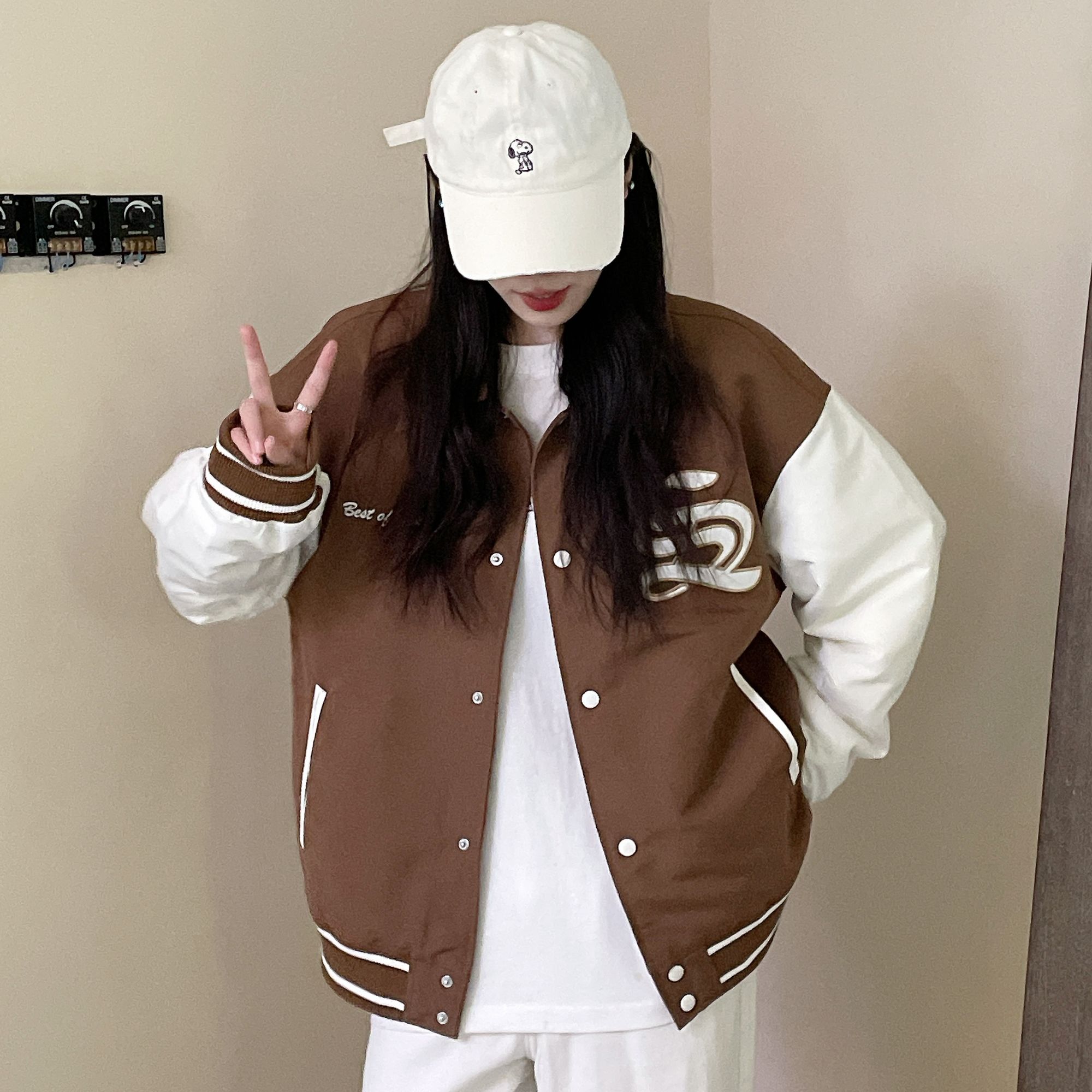 【天菜棒球服外套】森马夹克情侣2025春新款三防防风绣花国潮日常