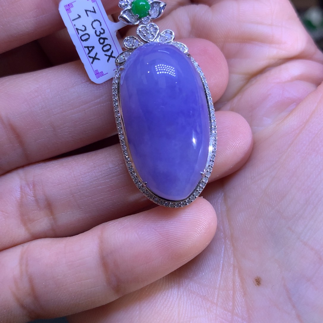 翡翠戒指银S925镶嵌翡翠