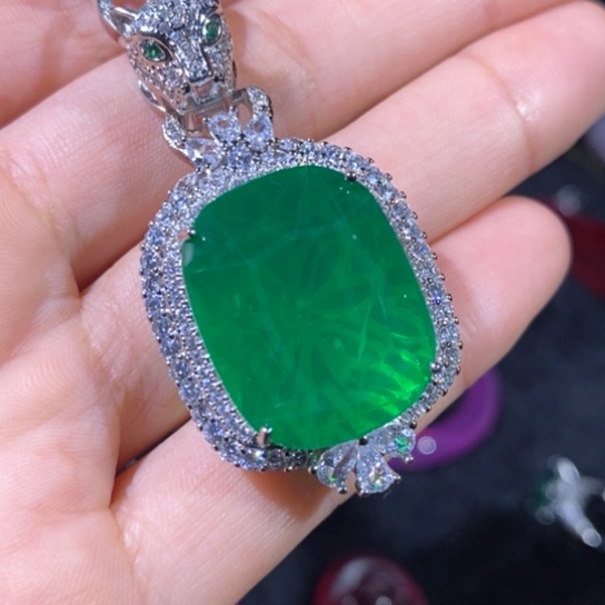 红宝石戒指银S925镶嵌