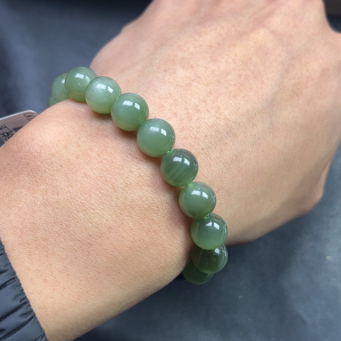 和田玉颈饰未镶嵌清*多样性俄罗斯碧玉卡10货头猫眼