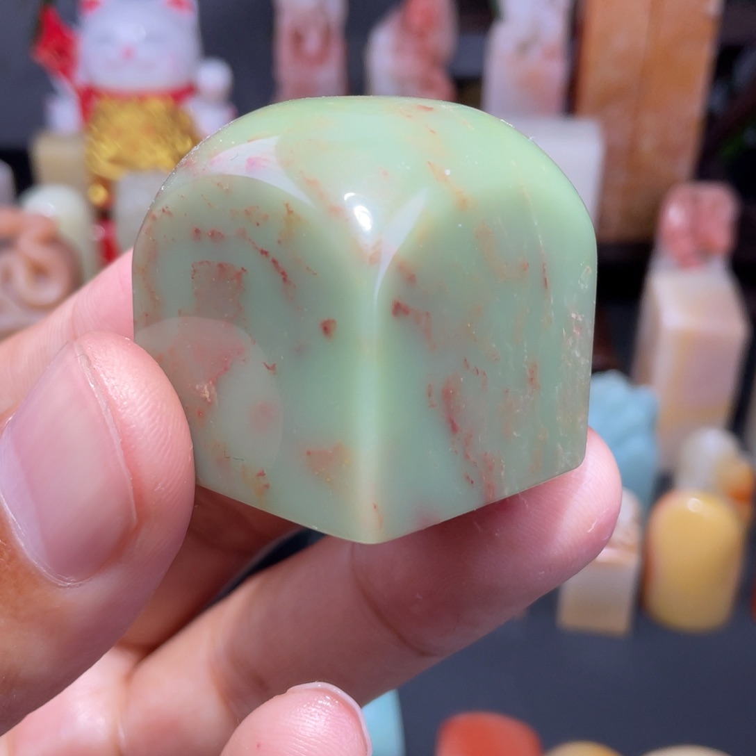 老挝石印石印度艾叶绿