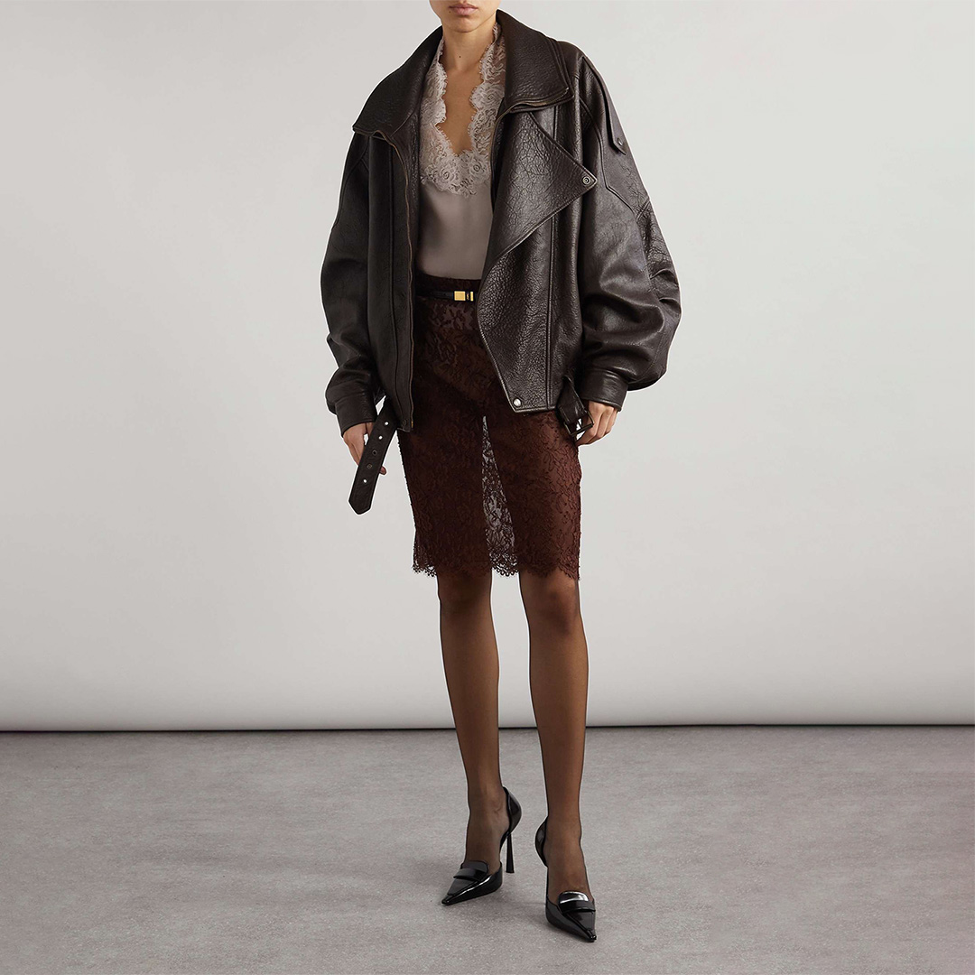 2025秋冬秀款新西兰自然泡纹真皮皮衣女短款机车休闲慵懒风外套