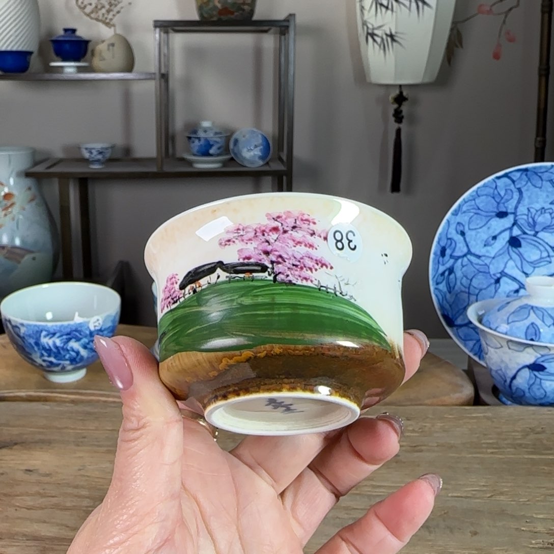 杯景德镇陶瓷柴烧多人