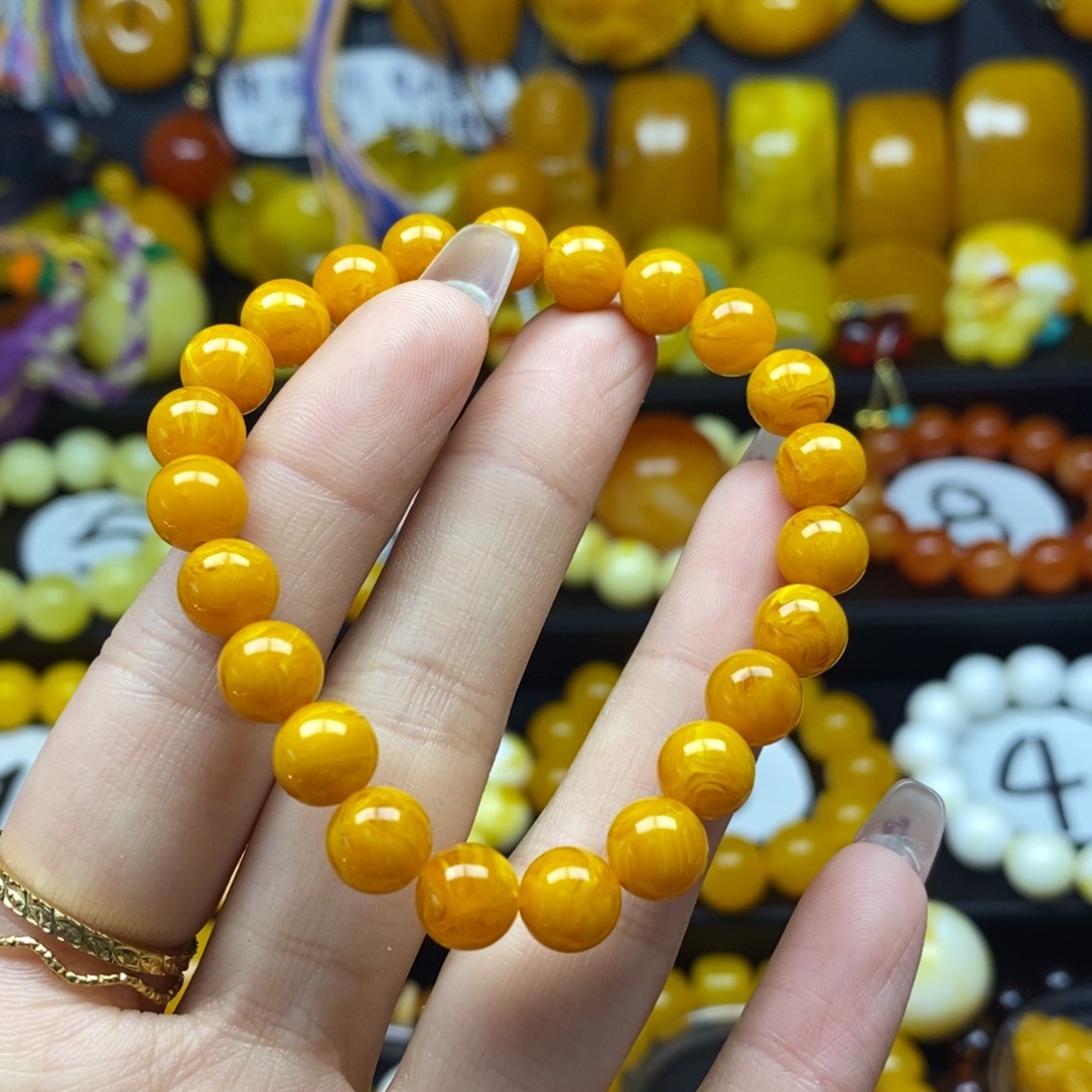 牛***仔老蜡色0.8手串一条